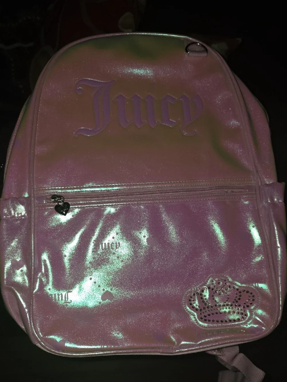 Juicy Couture Iridescent Pink Holographic Backpack